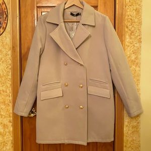 MissGuided faux wool military 3 1/4 length coat